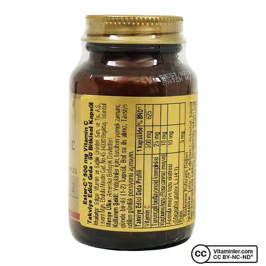 Solgar Ester-C Plus 500 mg 50 Capsules