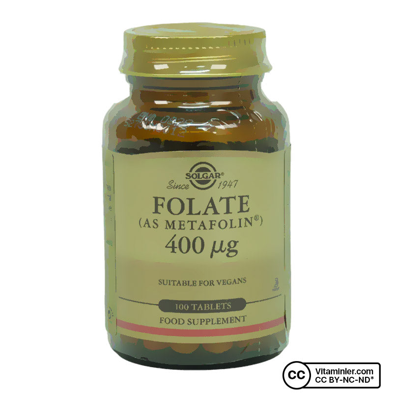 Solgar Folate (Metafolin®) 400 mcg 100 Tablets