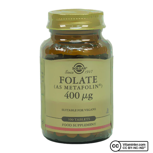 Solgar Folate (Metafolin®) 400 mcg 100 Tablets