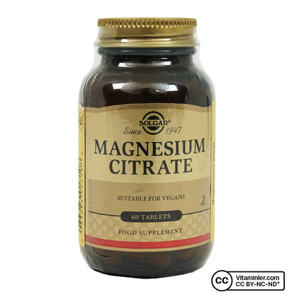 Solgar Magnesium Citrate 200 mg 60 Tablets