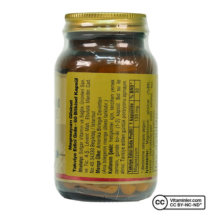 Solgar Magnesium Glycinate 60 Capsules