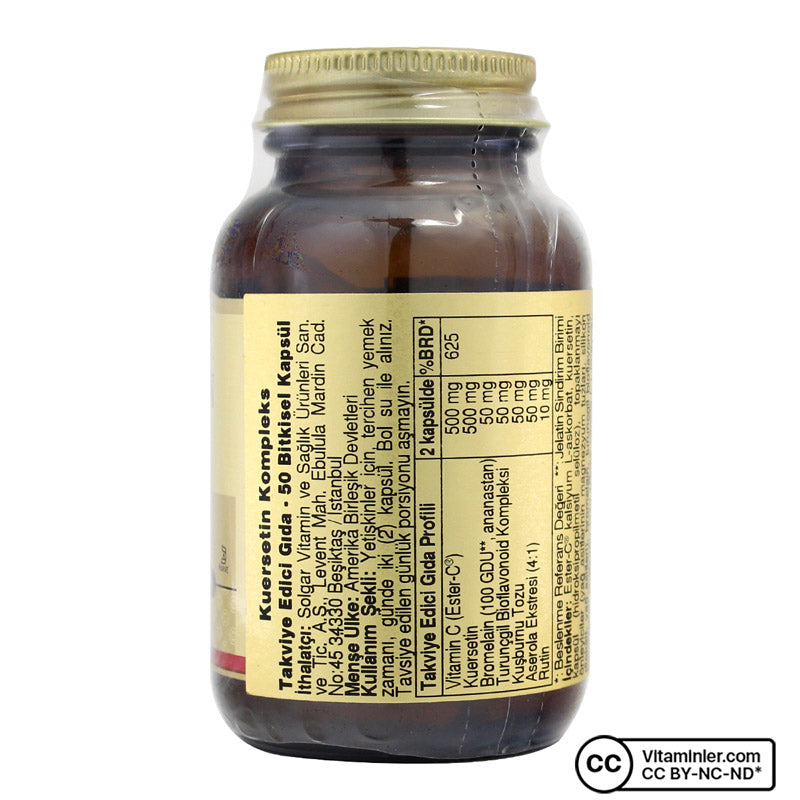 Solgar Quercetin Complex with Ester C Plus 50 Capsules