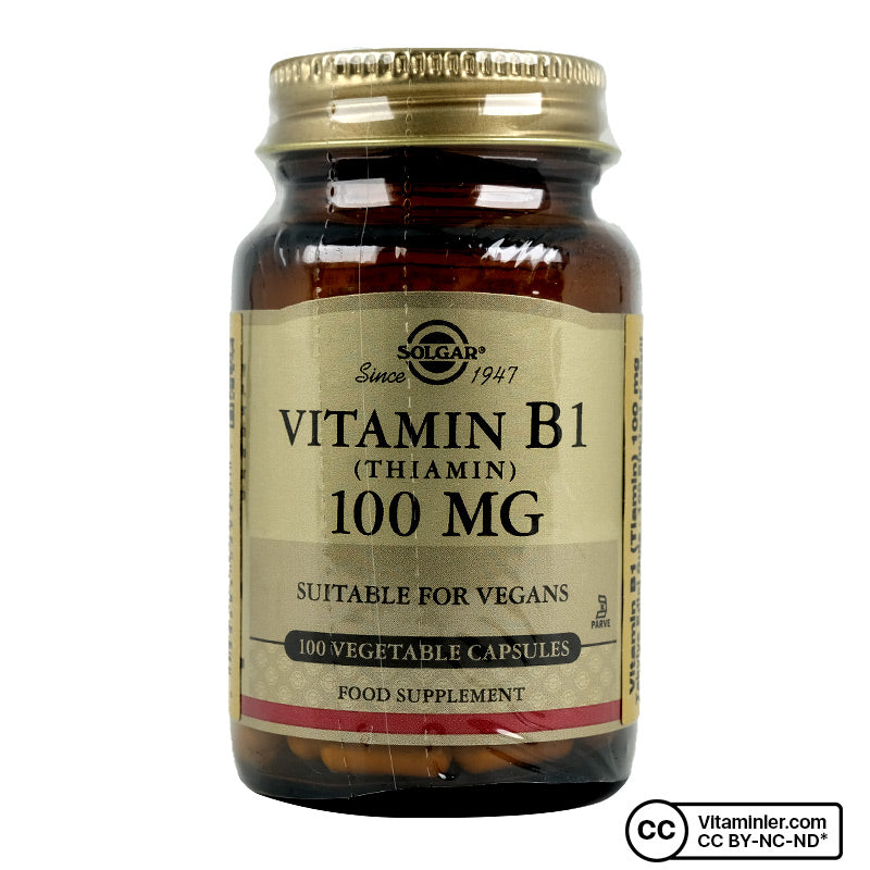 Solgar Vitamin B1 (Thiamin) 100 mg 100 Capsules