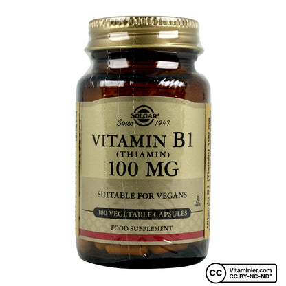 Solgar Vitamin B1 (Thiamin) 100 mg 100 Capsules