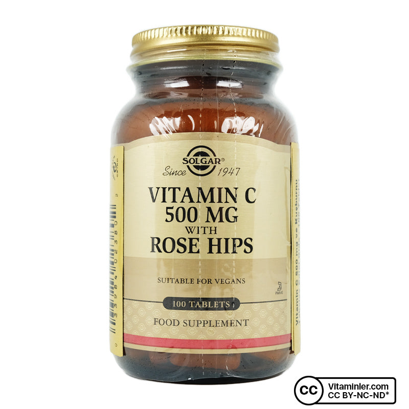 Solgar Vitamin C 500 mg Rose Hips 100 Tablets