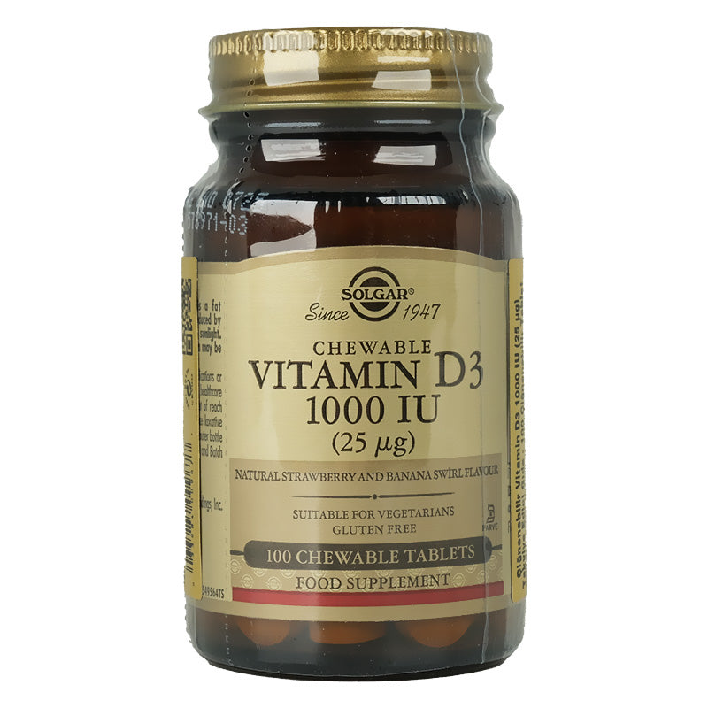 Solgar Vitamin D3 1000 IU 100 Chewable