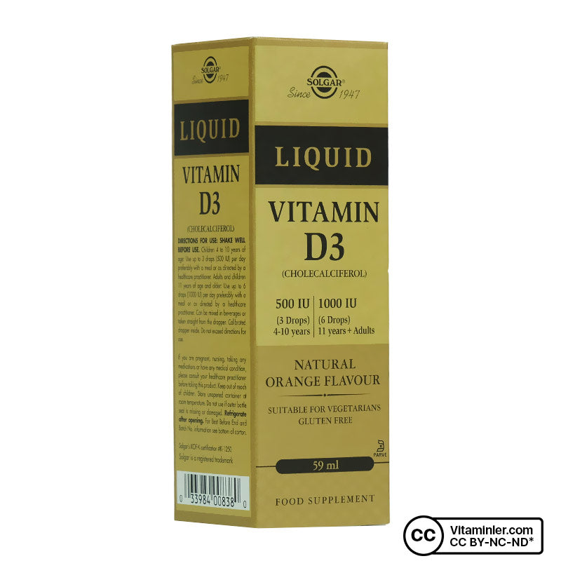 Solgar Vitamin D3 1000 IU 59 mL Drops