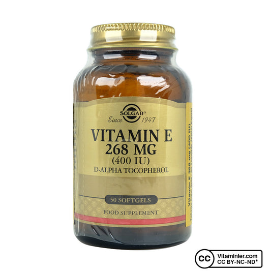 Solgar Vitamin E 400 IU 268 mg 50 Capsules