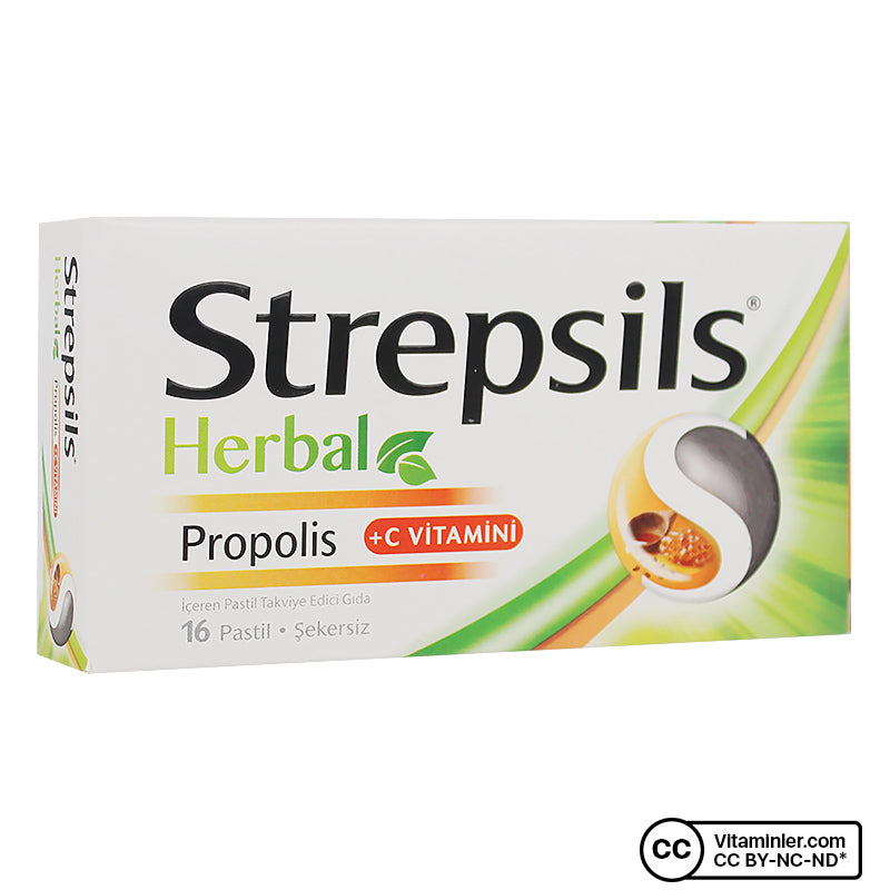 Strepsils Herbal Propolis + Vitamin C 16 Lozenges