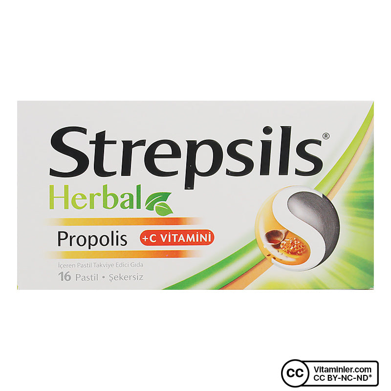 Strepsils Herbal Propolis + Vitamin C 16 Lozenges