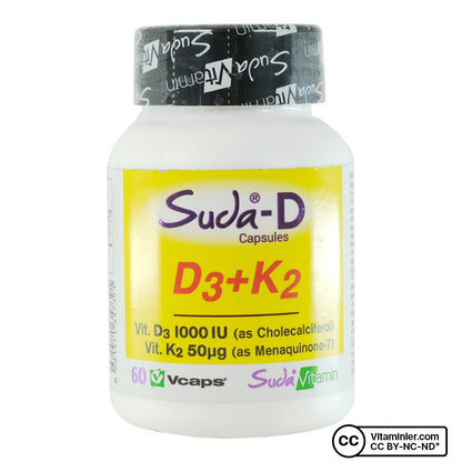 Suda D Vitamin D3 + K2 60 Capsules