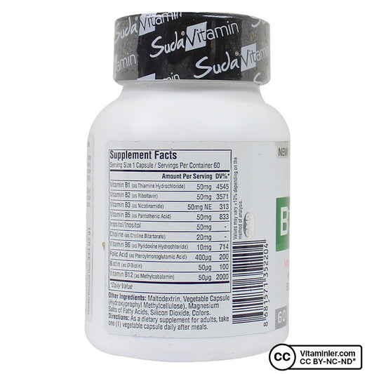 Suda Vitamin B 50 Complex 60 Capsules