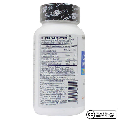 Suda Vitamin Calcium Magnesium Zinc Plus 100 Tablets