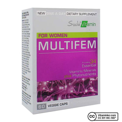 Suda Vitamin Multifem Multivitamin 60 Capsules