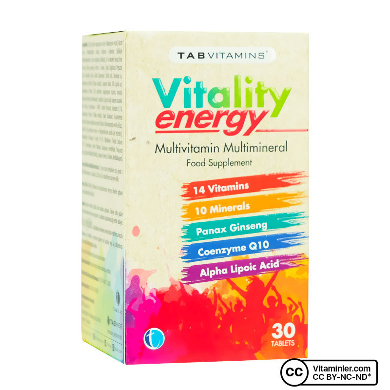 TabVitamins Vitality Energy 30 Tablets