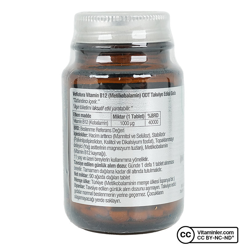 Venatura Vitamin B12 Methylcobalamin ODT - 90 Tablets