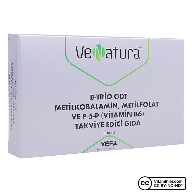Venatura B-Trio ODT - Methylcobalamin, Methylfolate & P-5-P (Vitamin B6) - 30 Tablets