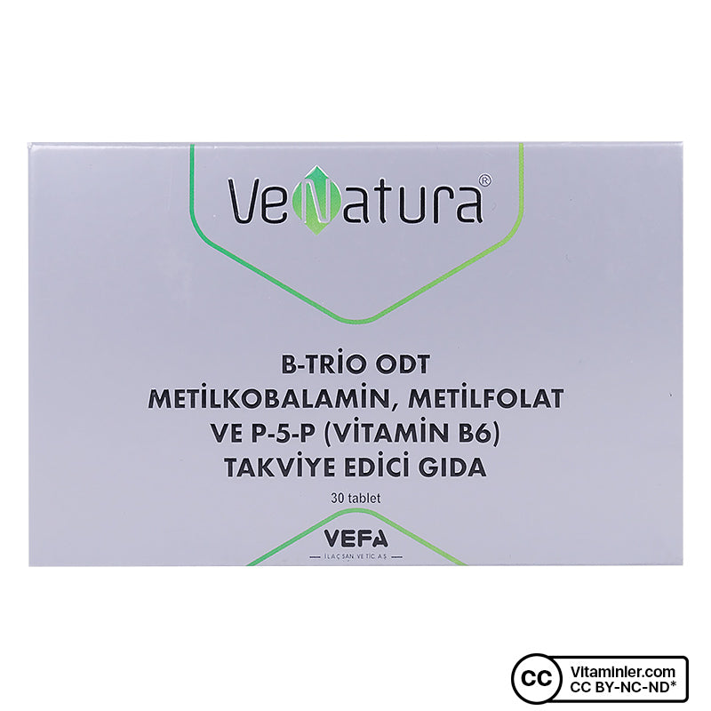 Venatura B-Trio ODT - Methylcobalamin, Methylfolate & P-5-P (Vitamin B6) - 30 Tablets