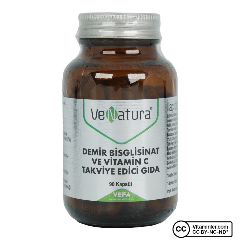 Venatura Iron Bisglycinate & Vitamin C 90 Capsules