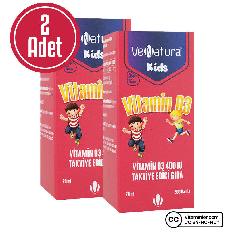 Venatura Kids Vitamin D3 400 IU - 20 mL Drops (2 Pack)