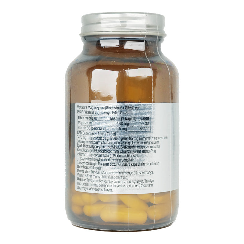 Venatura Magnesium Bisglycinate Citrate & P-5-P (Vitamin B6) 60 Capsules