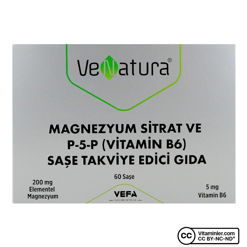 Venatura Magnesium Citrate & P-5-P (Vitamin B6) 60 Sachets