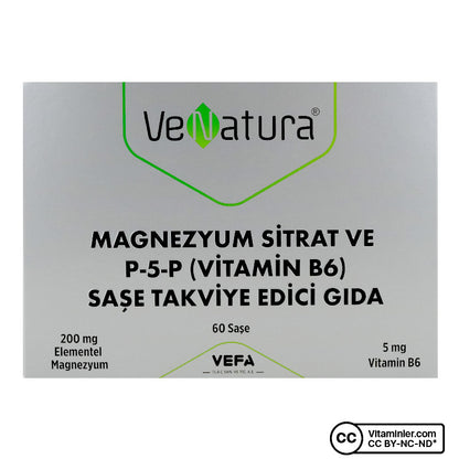 Venatura Magnesium Citrate & P-5-P (Vitamin B6) 60 Sachets