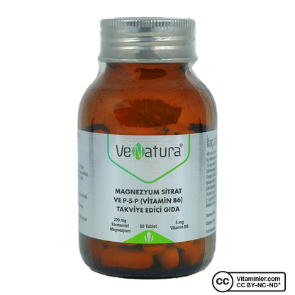 Venatura Magnesium Citrate & P-5-P (Vitamin B6) 60 Tablets