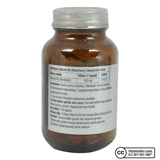 Venatura Vitamin B2 (Riboflavin) 100 Capsules