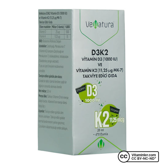 Venatura Vitamin D3 K2 ( 11,25 mcg MK-7) Drops 20 mL