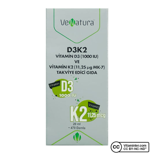 Venatura Vitamin D3 K2 ( 11,25 mcg MK-7) Drops 20 mL