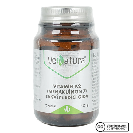 Venatura Vitamin K2 (Menaquinone-7) 100 mcg 60 Capsules
