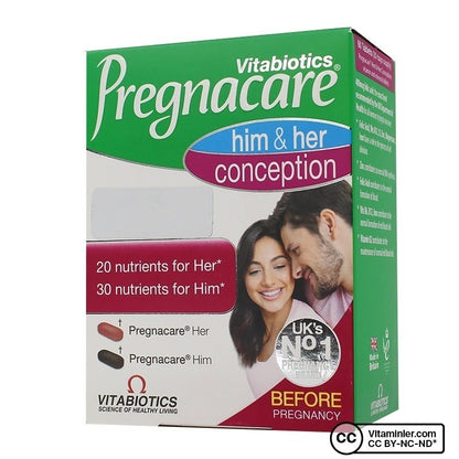 Vitabiotics Pregnacare Him and Her Conception 60 Tablets