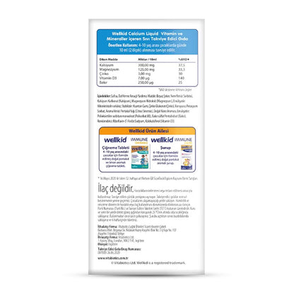 Vitabiotics Wellkid Calcium Liquid Syrup 150 mL Orange