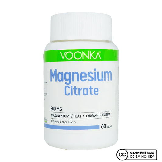 Voonka Magnesium Citrate 200 mg 60 Tablets