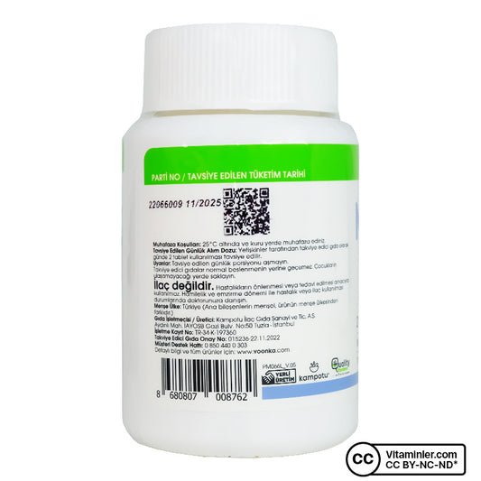 Voonka Magnesium Citrate 200 mg 60 Tablets