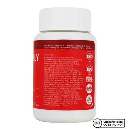 Voonka One & Only Energy Max Multivitamin 30 Tablets