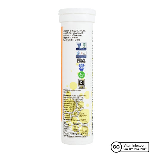 Voonka Vitamin C Glutathione Complex 15 Effervescent Tablets