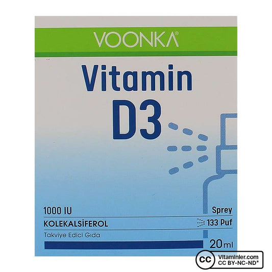 Voonka Vitamin D3 1000 IU Spray 20 mL