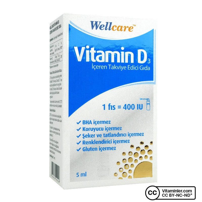 Wellcare Vitamin D3 400 IU 5 mL Spray