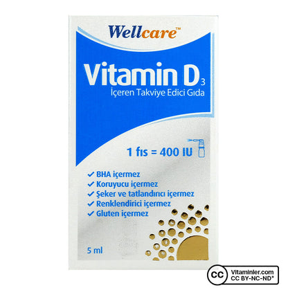 Wellcare Vitamin D3 400 IU 5 mL Spray