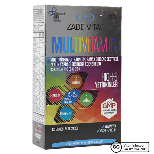 Zade Vital Multivitamin 30 Capsules